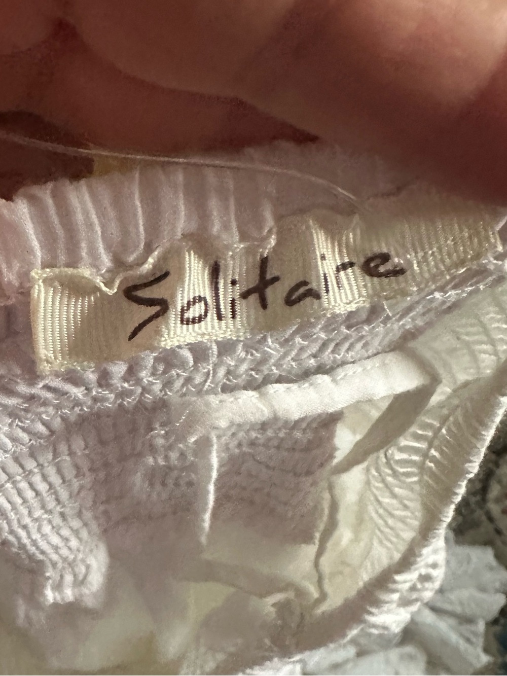 Solitaire High Low Ruffle Cottagecore Tiered Romantic White Peasant Maxi Skirt L - Picture 5 of 9